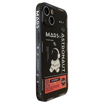 Til iPhone 14 Mars Astronaut Pattern Anti-drop telefontaske Præcis udskæring Blødt TPU cover