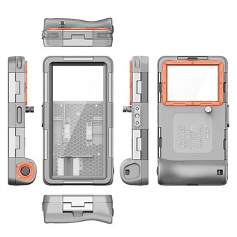 SHELLBOX 15M Undervands IPX8 vandtæt dykkertaske til iPhone 14 Series / 13 Series / 12 Series Full Body Phone Shell II med anti-tabt reb