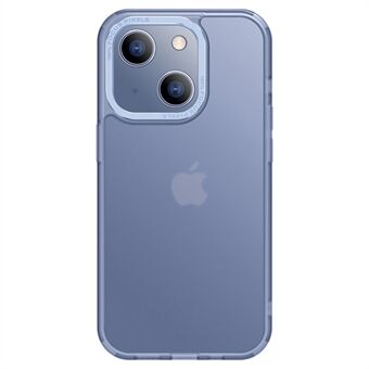 X-LEVEL Matte telefoncover til iPhone 14, TPU+PC Airbag Anti-drop cover med metal linseramme