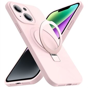 Til iPhone 14 Magnetisk telefontaske Skjult støttebeskytter Beskyttelsescover Stødsikker flydende silikoneskal