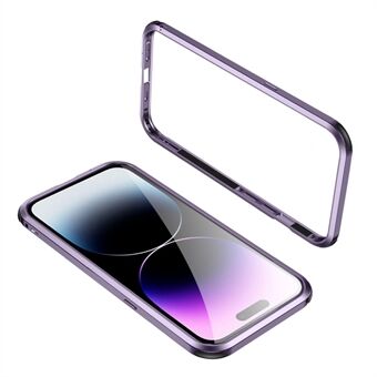 Le-Lock Series Anti-Drop Bumper Case til iPhone 14 Pro Metal Slim Frame Cover Stødsikker No-back beskyttende cover