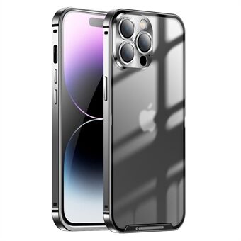 Til iPhone 14 Pro Matt telefoncover med aluminiumslegering bumperramme Anti-ridse telefoncover med metal kamera linsebeskytter