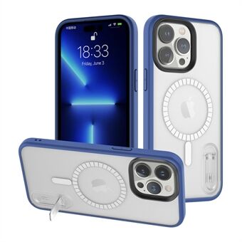 Til iPhone 14 Pro Anti-fall Telefon Case Hård PC Blød TPU Smartphone Cover Kickstand