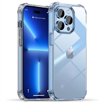 IPAKY Clear Phone Case til iPhone 14 Pro  stødsikker bagcover Anti-slid hård pc TPU ramme beskyttende skal