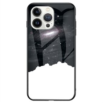 Starry Sky Pattern Design Phone Case til iPhone 14 Pro , Fall Prevention TPU Bumper hærdet glas PC Bagcover