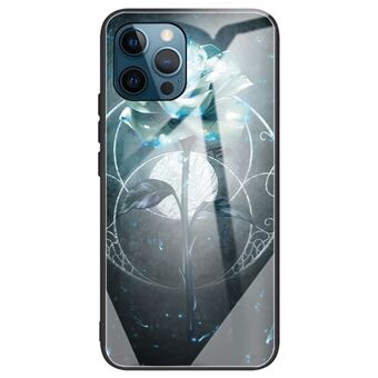 Til iPhone 14 Pro  mønsterudskrivning telefoncover Fleksibel TPU + hærdet glas Slidbestandigt beskyttende mobiltelefonbagcover