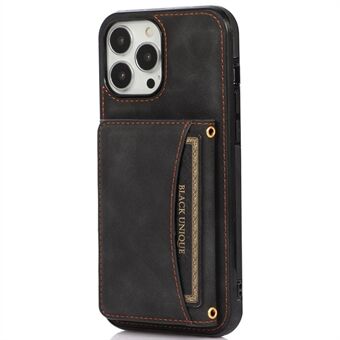 Til iPhone 14 Pro  læderbelagt TPU telefonbeskytter Foldeligt tegnebogsdesign bagcover