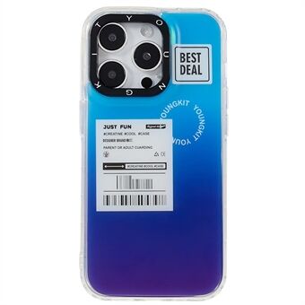 Til iPhone 14 Pro  Ultra Slim Akryl+TPU telefoncover Laser IMD-mønsterudskrivning Beskyttende bagcover