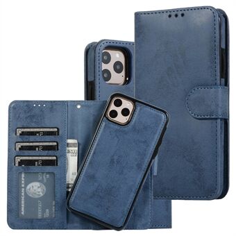 Til iPhone 14 Pro  mat telefonbagside skal retrostil magnetisk absorption Indvendig TPU-etui + PU-lædercover tegnebog