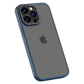Til iPhone 14 Pro Matte Hard PC Blød TPU Hybrid Case Metal Kamera Linse Beskyttende Hud-touch Telefon Cover