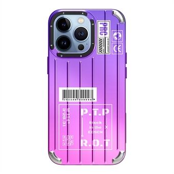 ROCK Gradient Color InShare Series til iPhone 14 Pro Bagagetaske Stripe Design Telefoncover IMD TPU + PET Hybrid Cover