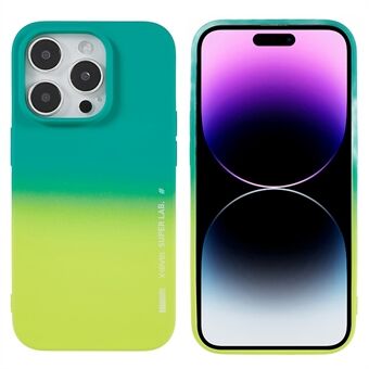 X-LEVEL Rainbow Series Tofarvet telefoncover til iPhone 14 Pro Stødsikkert tyndt etui Anti-ridse gummibelagt blød TPU telefonbeskytter