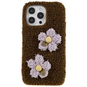 Til iPhone 14 Pro Flower Decor Fluffy Phone Bagcover Blød TPU Anti-ridse Anti-drop Cover