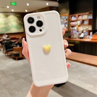 Til iPhone 14 Pro Creative Love Heart Telefoncover Blødt TPU-kamera Beskyttende anti-ridse bagcover