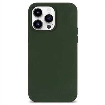 Til iPhone 14 Pro Solid Silikone Telefon Taske Anti-ridse Blød Fiber Foring Slankt Tyndt Cover