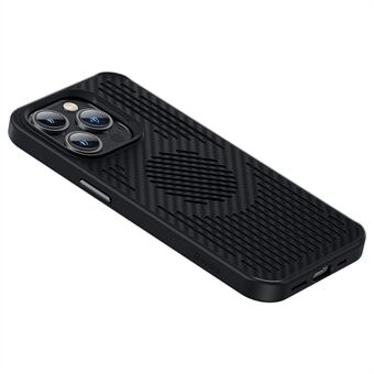 BENKS Til iPhone 14 Pro Carbon Fiber Kevlar Magnetic Case Drop-proof hule varmeafledning telefoncover