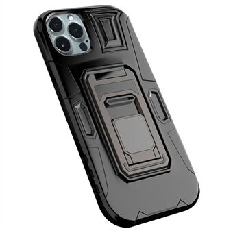 Til iPhone 14 Pro Stødsikker telefoncover Velbeskyttet mobiltelefoncover Kickstand Indbygget magnetisk metalplade