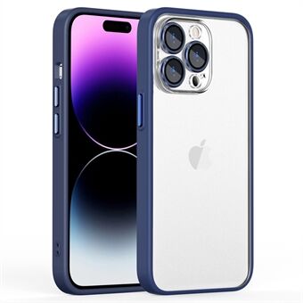 Til iPhone 14 Pro Metal Ring Glas Lens Protector Telefon Case Stødsikker PC + TPU beskyttelsescover