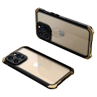 ELEMENT BOX Til iPhone 14 Pro Drop Protection 3-delt design mobilcover metal + hærdet glas mobiltelefon bagcover cover