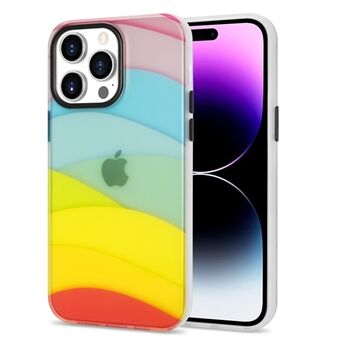 Til iPhone 14 Pro IML Unfading Colorful Pattern PC + TPU Cover Anti-drop Beskyttende Telefon Cover Shell