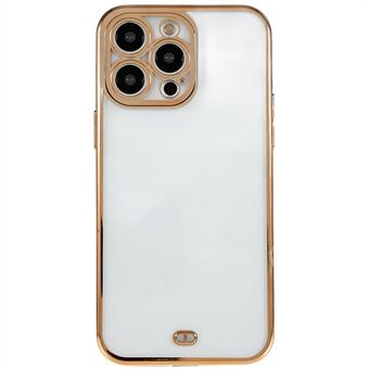 Elektroplade telefoncover til iPhone 14 Pro , blød TPU fuld kameralinse beskyttende gennemsigtigt cover