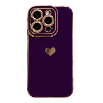 Til iPhone 14 Pro Telefoncover Galvanisering Side Love Heart Blødt TPU telefoncover