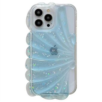 Til iPhone 14 Pro Epoxy Personlig TPU Mobiltelefon Case Sea Shell Glitter Star Design Cover