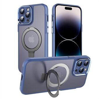 Magnetisk telefoncover til iPhone 14 Pro , PC+TPU Ring Kickstand Mat telefoncover