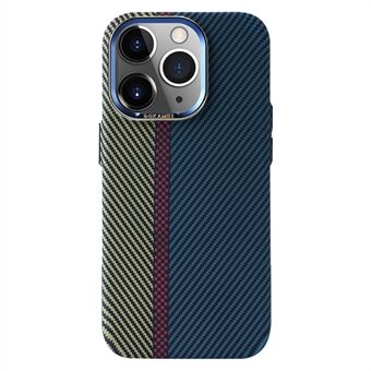 DGKAMEI Til iPhone 14 Pro Farvesplejsning Carbon Fiber Texture Telefoncover Ultratyndt beskyttelsescover