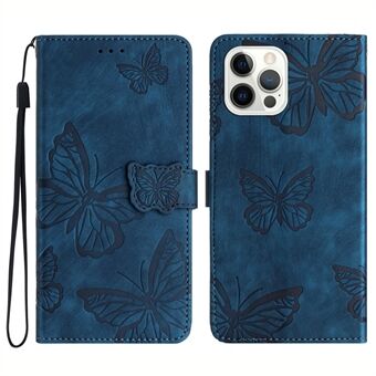 Stand Wallet Case til iPhone 14 Pro PU læder Butterfly påtrykt hud-touch telefoncover