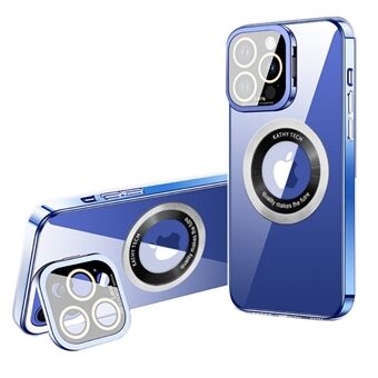 Til iPhone 14 Pro Magnetisk telefontaske Kameralinseramme Stødstativ Galvanisering TPU-cover