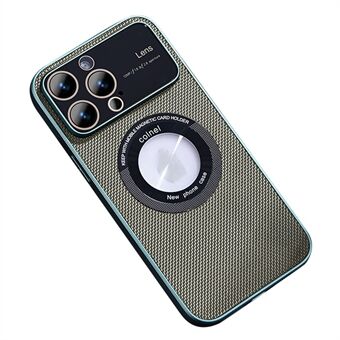 Til iPhone 14 Pro PC+Nylon stødsikkert bagcover LOGO View Cutout telefonetui
