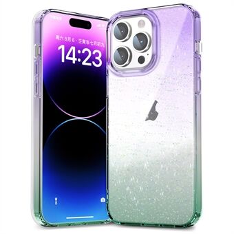 Til iPhone 14 Pro Drop Resistant PC+TPU Cover Glitter Powder Clear IMD telefoncover