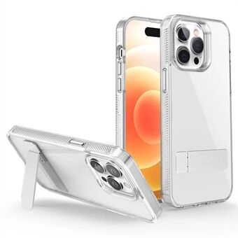 Style G Kickstand Cover til iPhone 14 Pro , Anti-drop TPU + akryl klart telefoncover