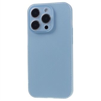Til iPhone 14 Pro Translucent Back Wave Texture Phone Case Hard PC Shockproof Cover