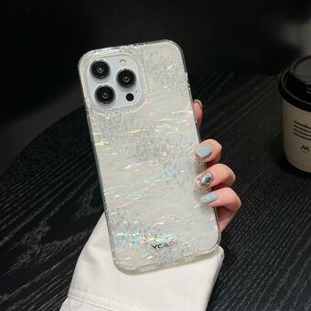 YCADEN Til iPhone 14 Pro Gradient Telefon Case Glitter TPU Shell Grain Bagcover