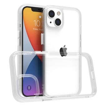 Til iPhone 14 Plus 9H Hårdhed Hærdet glas + TPU stødsikkert Hybrid Cover Mat Bumper Gennemsigtigt telefoncover