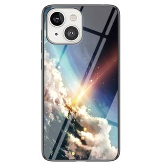 Starry Sky Pattern Design telefoncover til iPhone 14 Plus , slagfast TPU bumper hærdet glas PC-bagcover