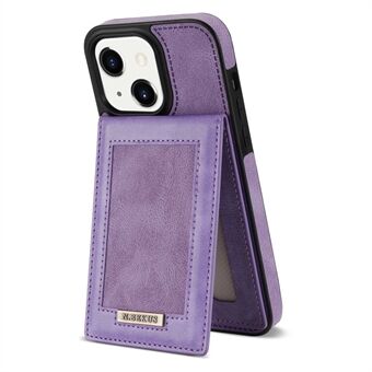 N.BEKUS Til iPhone 14 Plus Mobiltelefoncover RFID-blokerende lodret kortholder Kickstand PU-læder+TPU-telefonbagskal