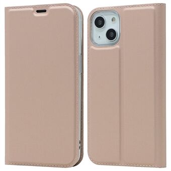 Til iPhone 14 Plus Anti-slid Flip PU Læder Kortholder Case Stand Design Magnetisk Adsorption Telefon Cover