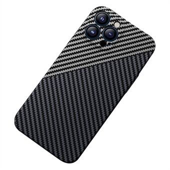 Til iPhone 14 Plus Carbon Fiber Texture Anti-ridse Anti-fingeraftryk Mat telefoncover Back Shell