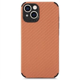 Til iPhone 14 Plus Anti-drop telefontaske Carbon Fiber Texture PU lædercoated TPU beskyttelsescover