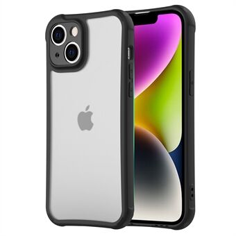 LEEU DESIGN Til iPhone 14 Plus 3D Stereo Højttaler Hul Design Akryl + TPU Telefon Case Mat Anti-ridse Beskyttende Cover