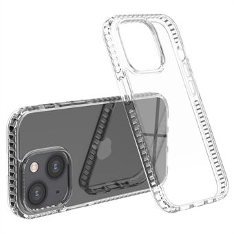 Til iPhone 14 Plus Stødsikker plastik+TPU krystalklar telefonbagside Shell Drop Protection Anti-slip telefoncover