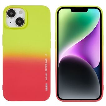 X-LEVEL Rainbow Series Slim Phone Cover til iPhone 14 Plus Dobbeltfarvet gummibelagt stødsikker etui Anti-ridse blød TPU telefonskal