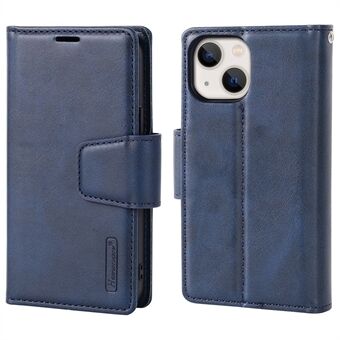 HANMAN Miro2-serien til iPhone 14 Plus aftageligt pungetui PU-læder Magnetisk lukning Stand Stødsikkert telefoncover
