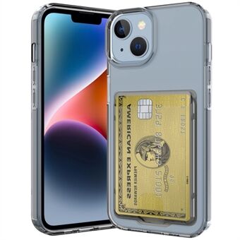 Til iPhone 14 Plus Card Series Anti-drop fortykket telefontaske Kortholder Transparent TPU Cover