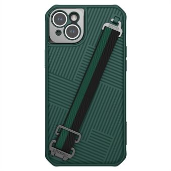 NILLKIN Magnetic Phone Case til iPhone 14 Plus Kompatibel med MagSafe, Grip Strap Design Hard PC Soft TPU Hybrid Protective Cover