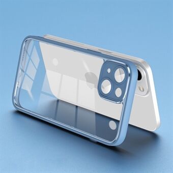 Til iPhone 14 Plus Faldsikkert rygbeskyttercover Elektroplettering PC+TPU telefonetui med linsefilm
