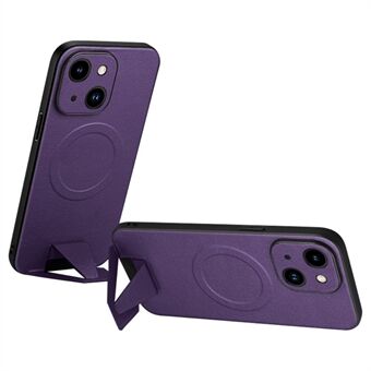 SULADA Star Series til iPhone 14 Plus PU-læderbelagt pc + TPU-cover Skjult Kickstand-telefoncover Kompatibel med MagSafe